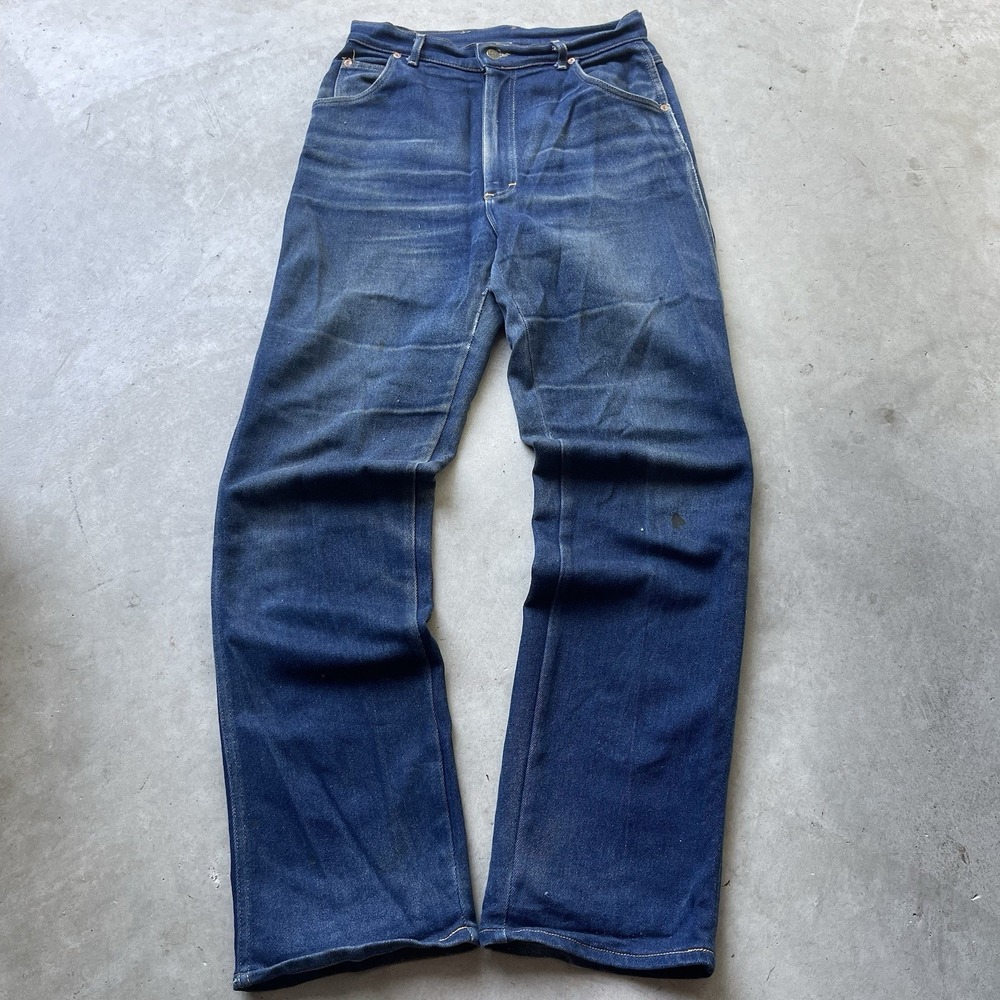 Vintage 70's Lee Bootcut Flare Jeans Talon 42 Zip 31x33‎ Size 16 Fading